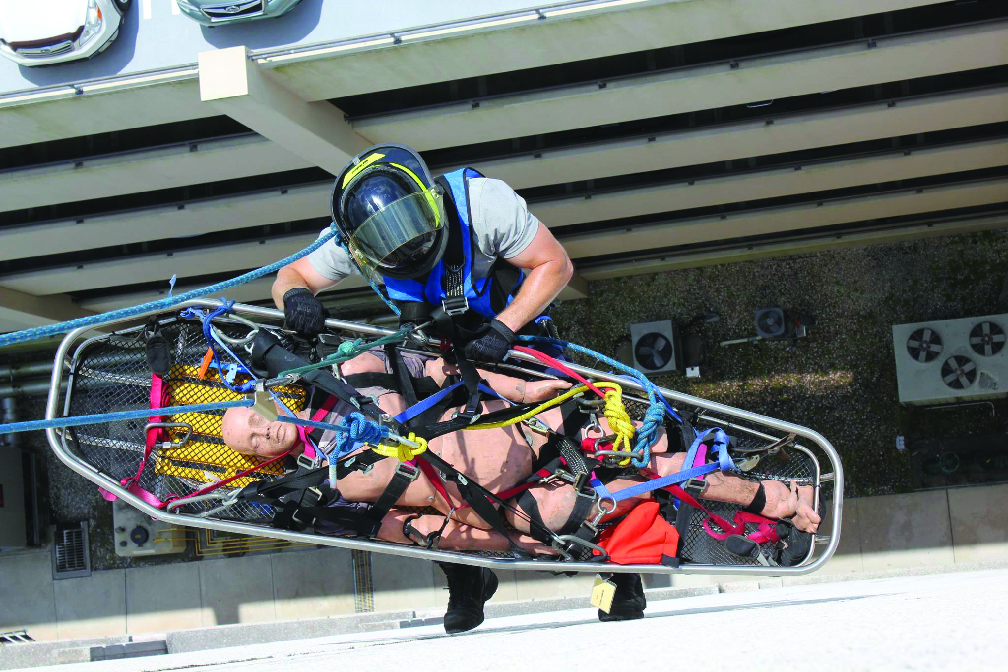 A picture of a firefigher during Technical Rescue Training