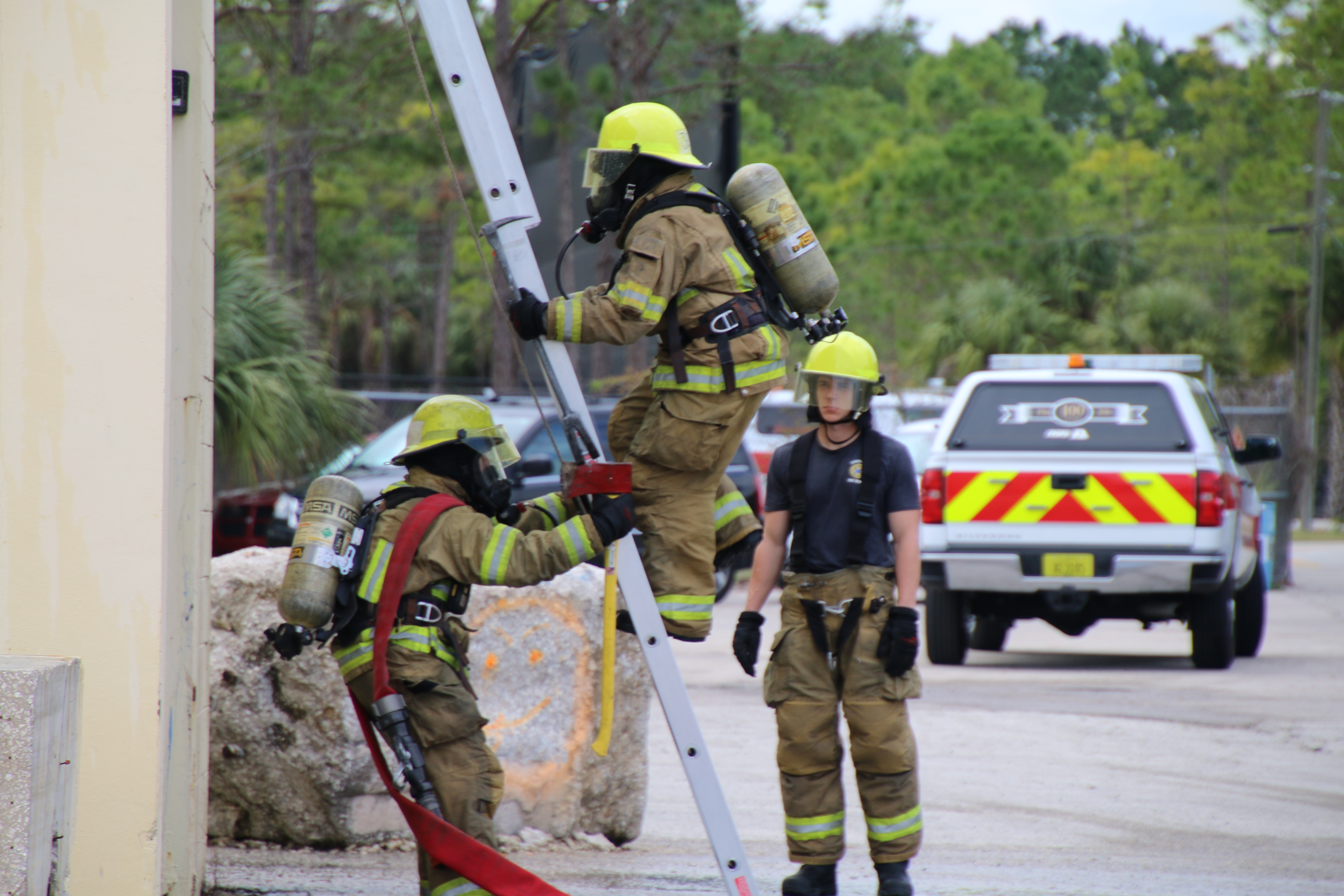 A picture of firefighters during Scenario Training