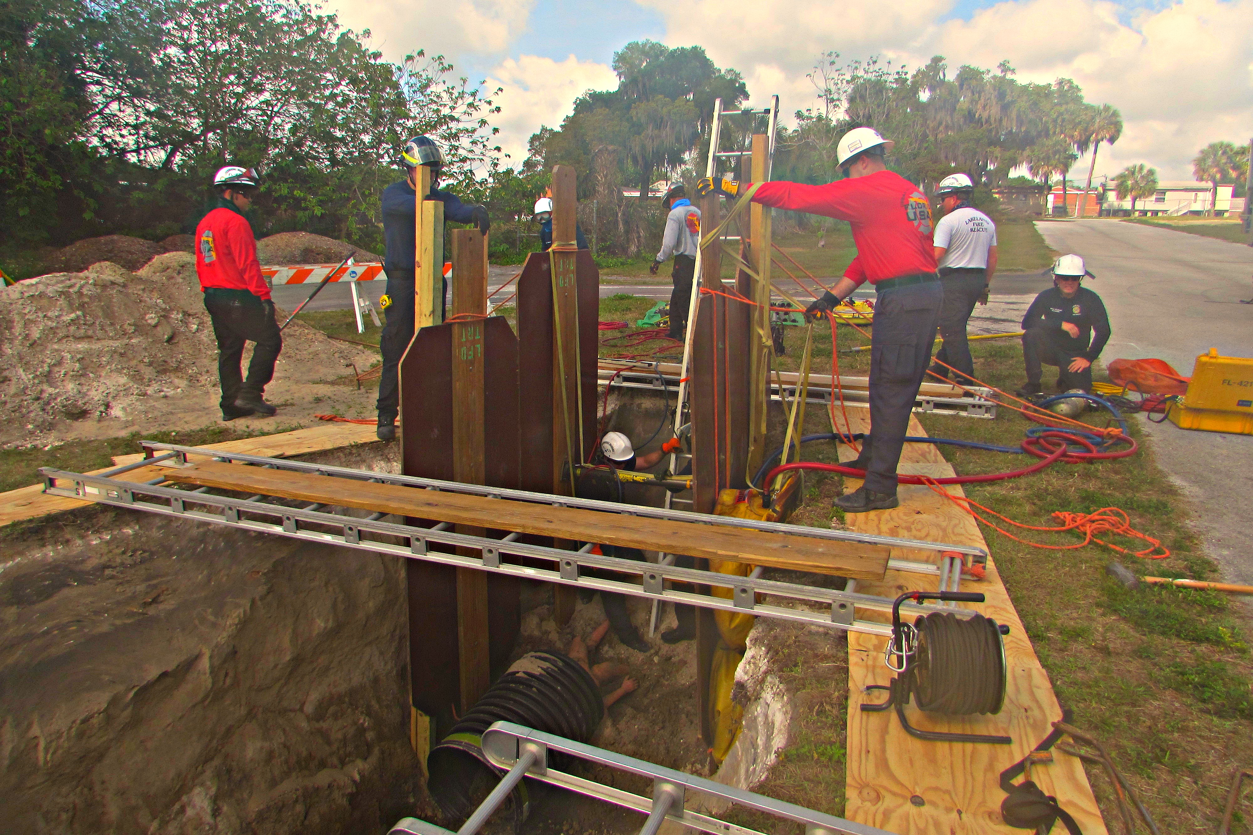 A picture of trench rescue