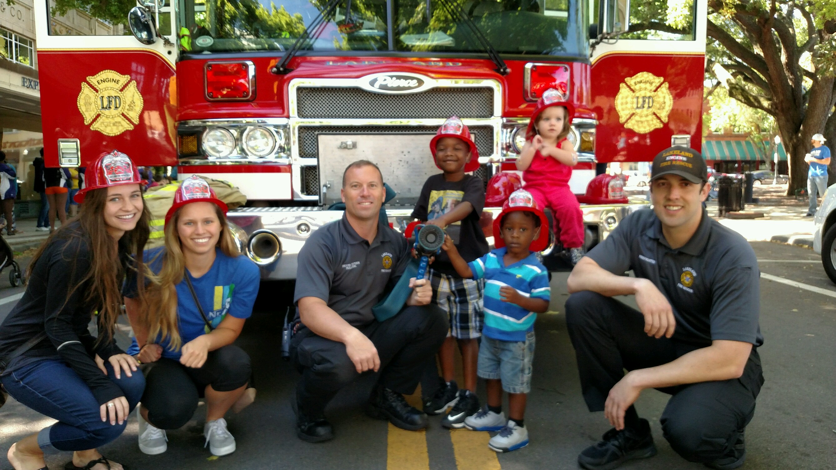 Firefighters at a Community Meet and Greet Event
