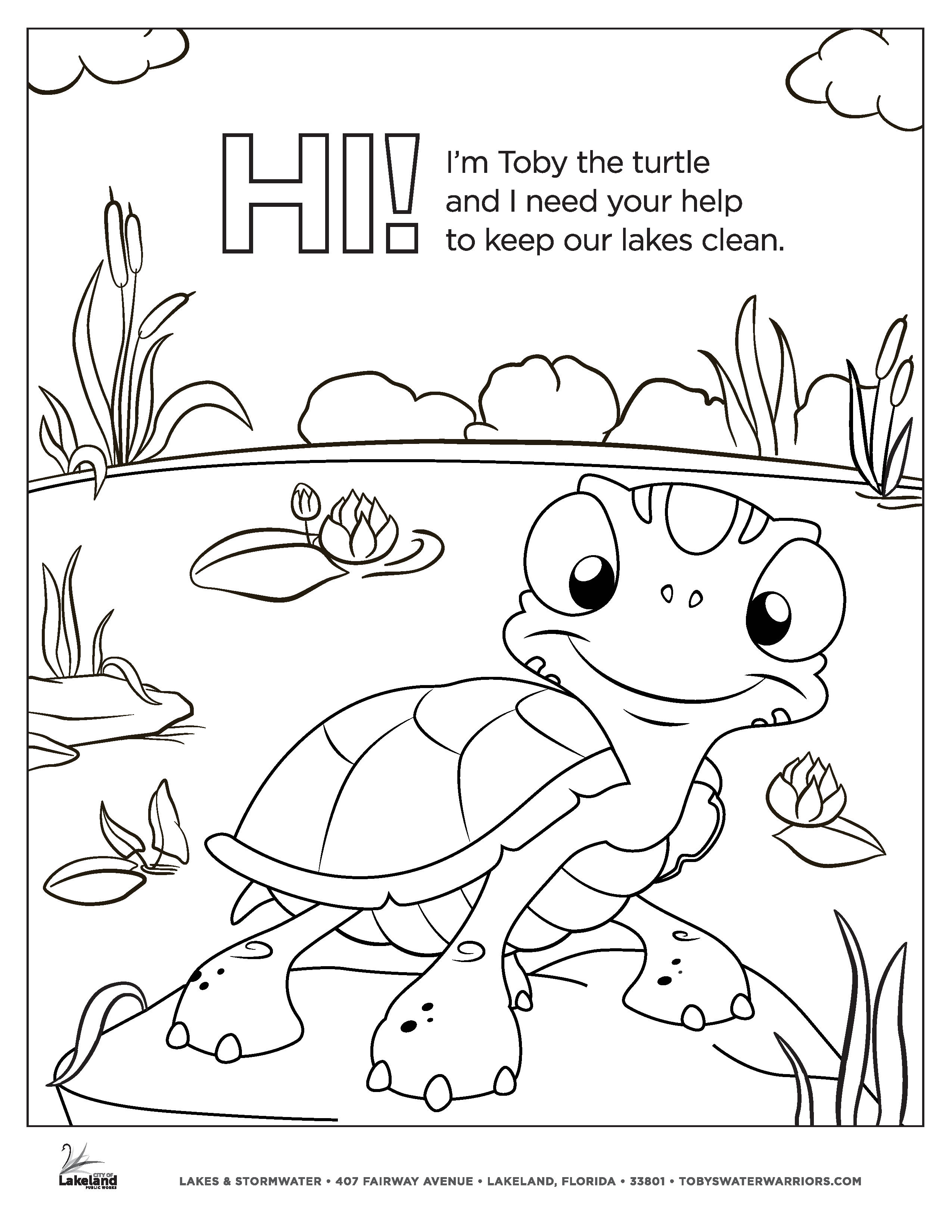 Toby's Water Warriors Coloring Page 2