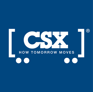 CSX logo in blue and white