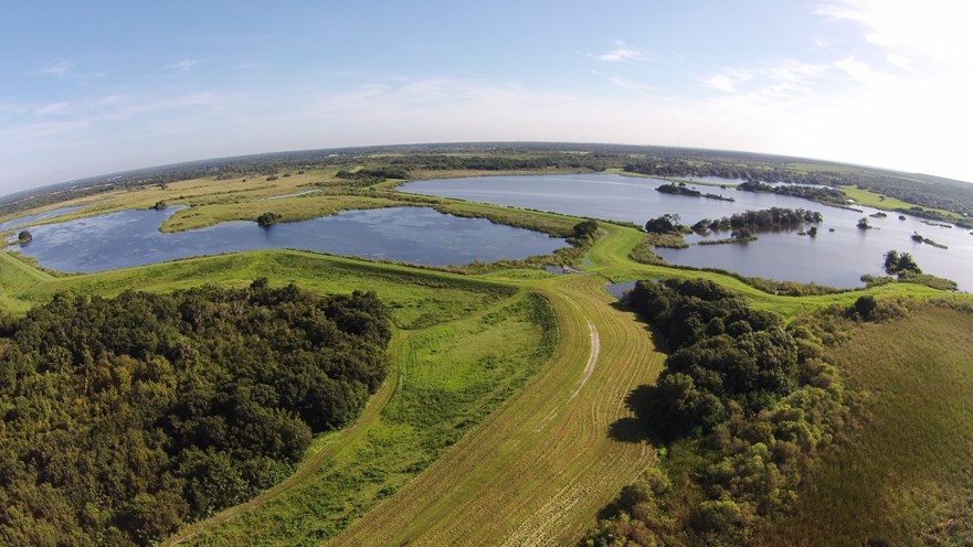 Image of aerial view of Seven Wetlands