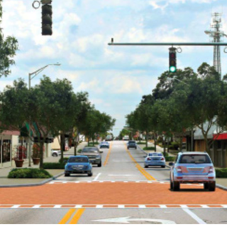 south florida avenue intersection road diet artist rendering